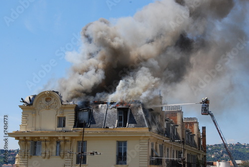 incendie d'un appartement