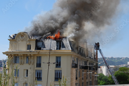 incendie dans un appartement