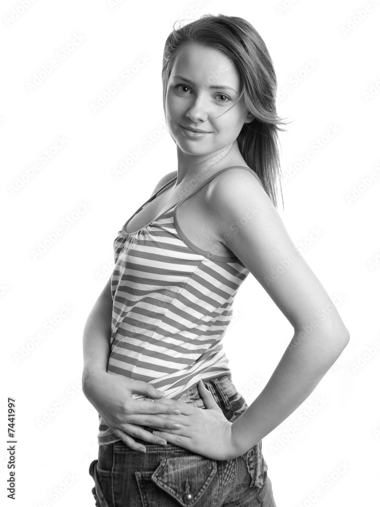 Beautiful active young girl