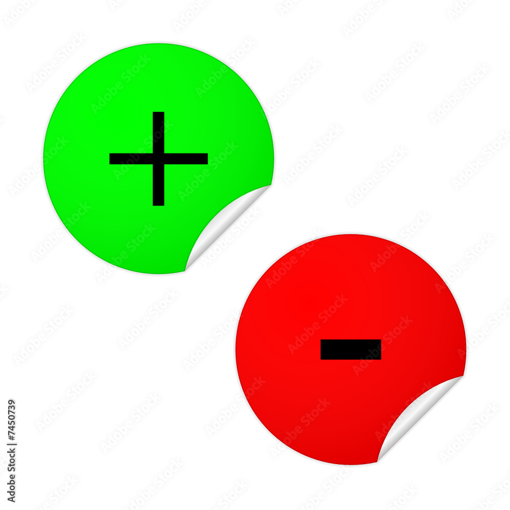 Obraz premium aufkleber plus-minus