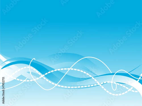 Abstract Blue Wave