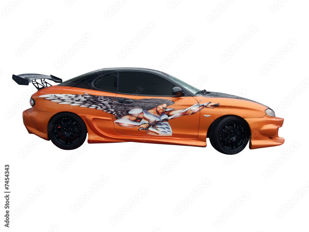 Fototapeta premium tuning coupe car isolated