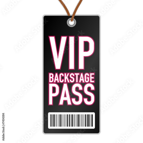 Canvas Print vip backstage pass