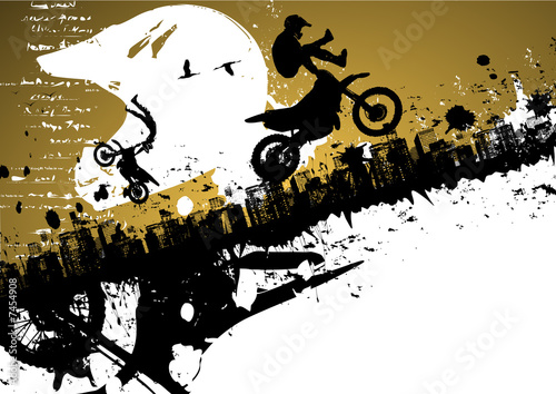 Foto Motocross freestyle abstract background