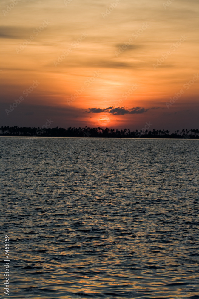 Naklejka premium Sunset in Bali