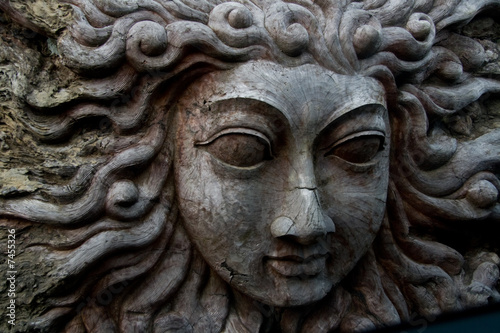Wood Carved Hindu God