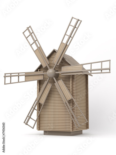 wooden windmill
