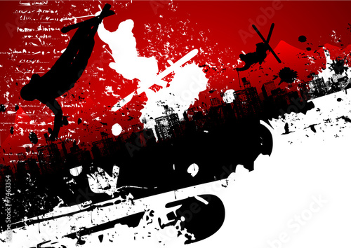 Foto Ski freestyle abstract background