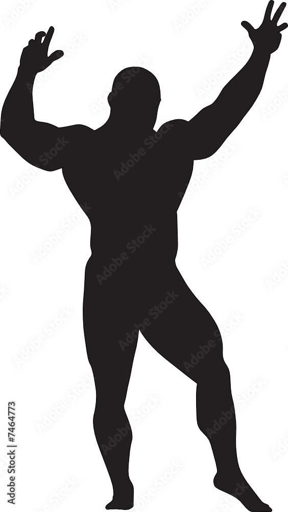 sport illustration. vector silhouette of bodybuilder sport illustration. vector silhouette of bodybuilder