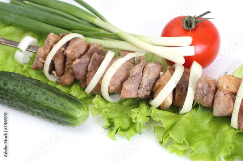 Obraz na płótnie Appetizing shish kebab w salonie
