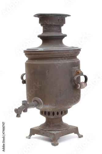 Obraz na płótnie Old copper samovar w salonie