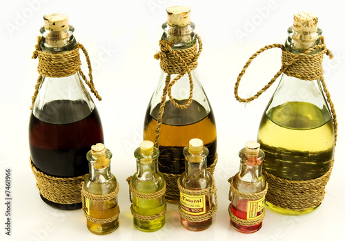 Bottles with oils photo