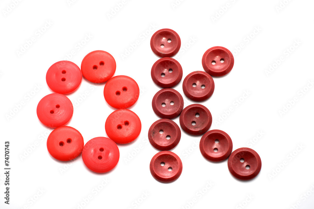 OK made of buttons OK made of buttons