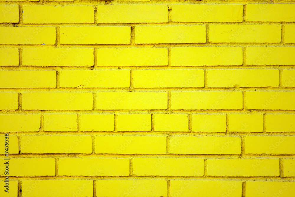 Old yellow brick wall Stock Photo Adobe Stock