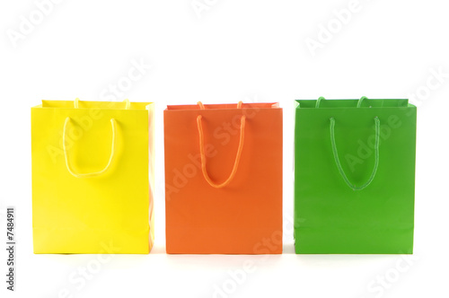 Colorful Shopping Bags on white backgroung