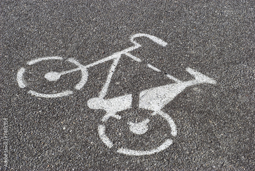Bicycle lane road sign – Biking Allowed