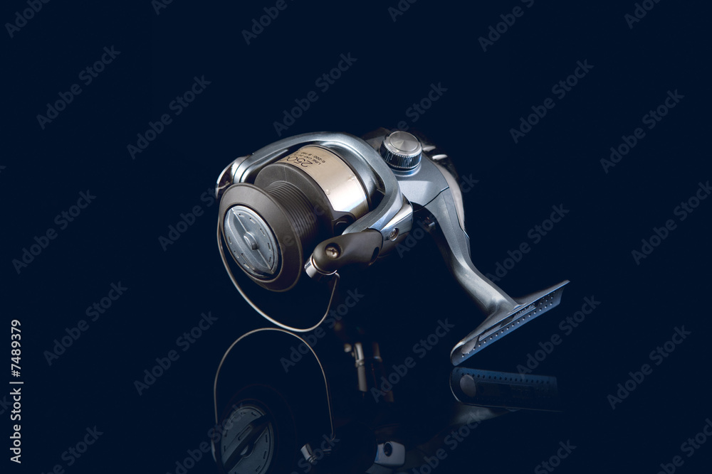 Fishing reel, mounted Fishing reel, mounted