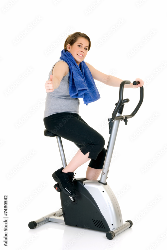 Fitness exercise, attractive teen Fitness exercise, attractive teen