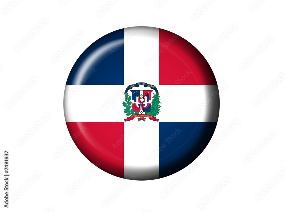 Dominikanische Republik Flaggen Knopf Dominikanische Republik Flaggen Knopf