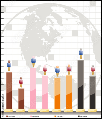 Adjustable vector demographic bar graph