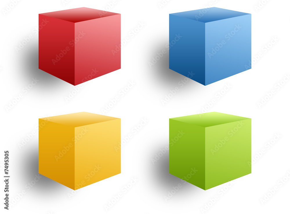 4 Colored Boxes 4 Colored Boxes
