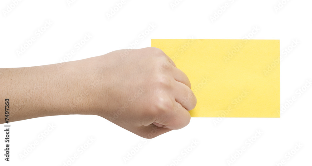 Obraz premium paper card and fist