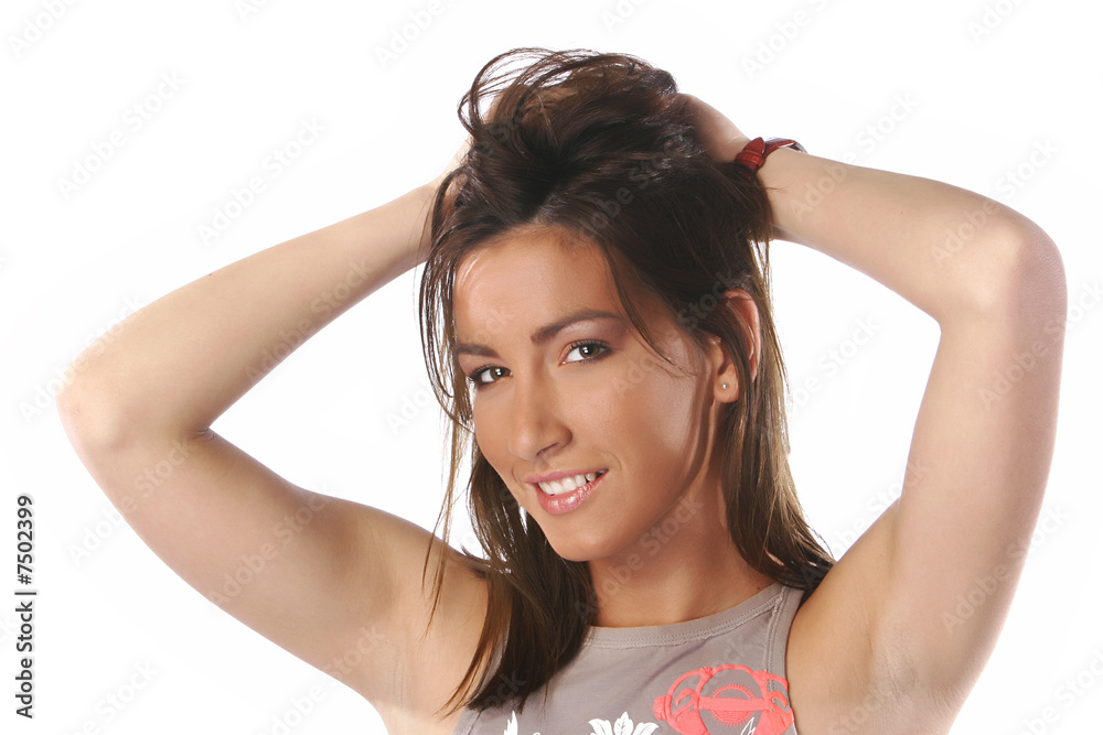 Naklejka premium brunette girl