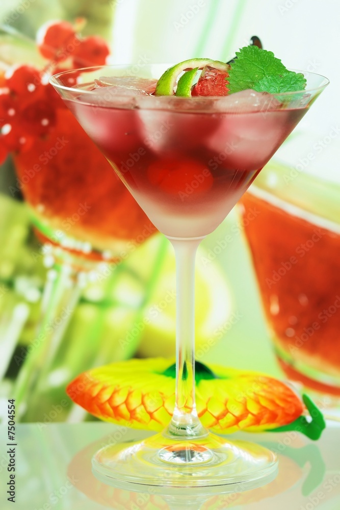 Summer alcoholic recreational drink with mint and lemon Summer alcoholic recreational drink with mint and lemon