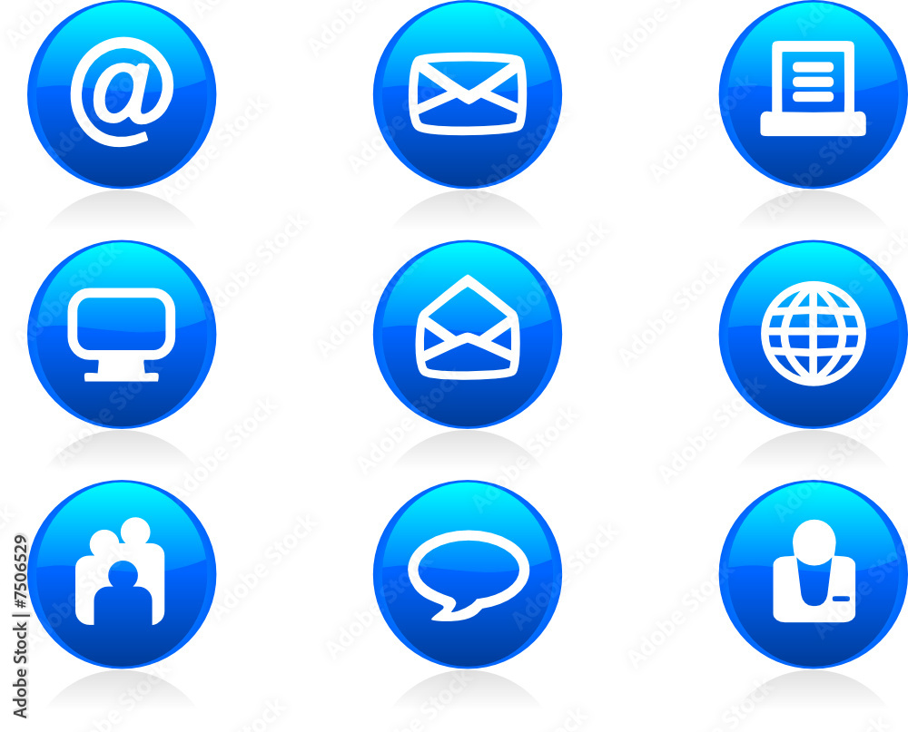 Glossy E-Mail Icons und Symbole Glossy E-Mail Icons und Symbole