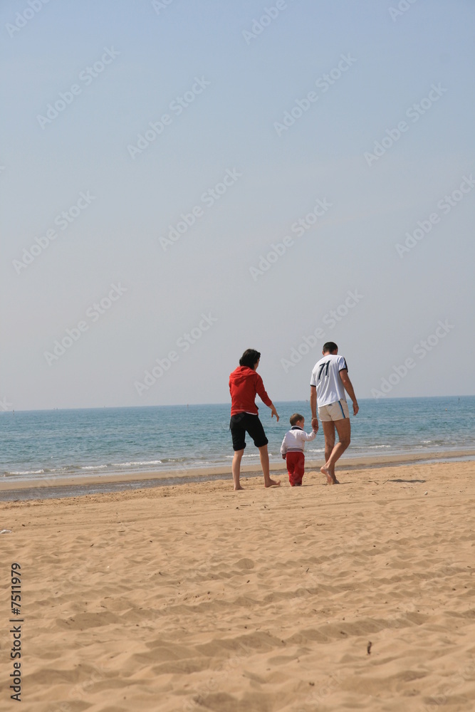 famiglia al mare