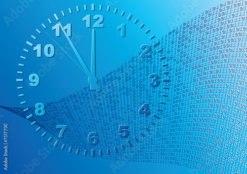 Abstract blue background. Time.