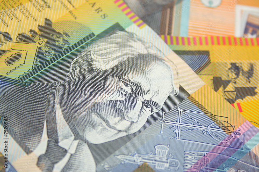 Australian currency focus on eyes