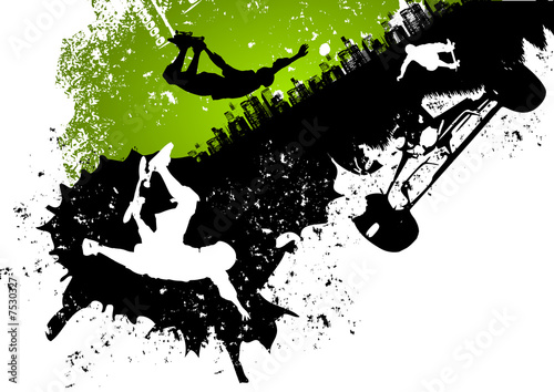 Skateboard abstract background #7530327