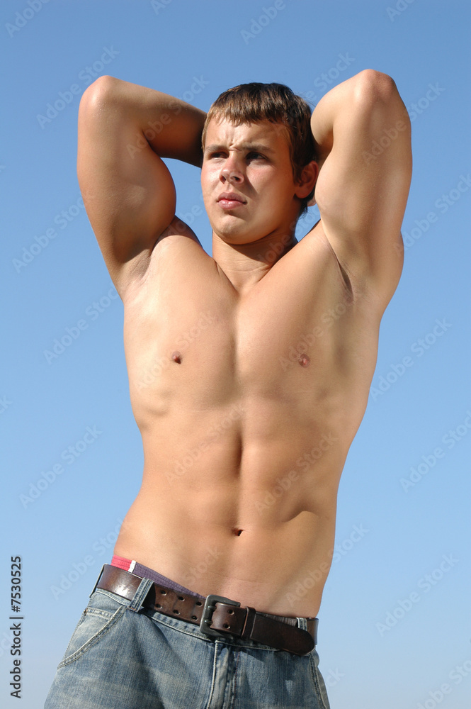 Obraz premium Young Muscular Athlete
