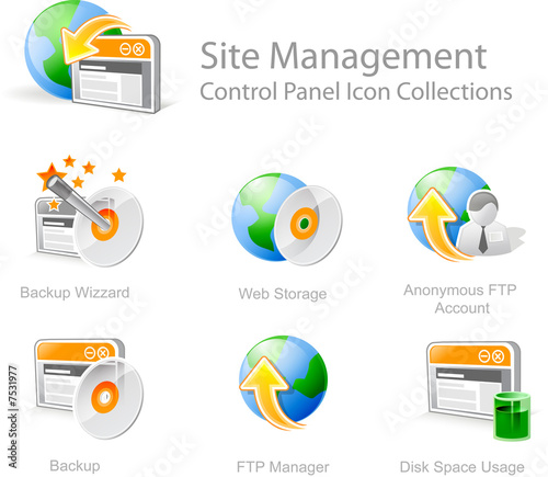 site management 3 - control panel icon set photo