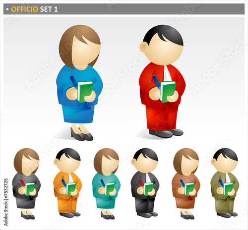 Business People Taking Notes - officio icon set