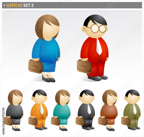 Business People with Briefcase 2 - officio icon set