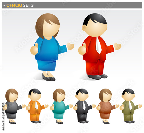 Business People speech - officio icon set