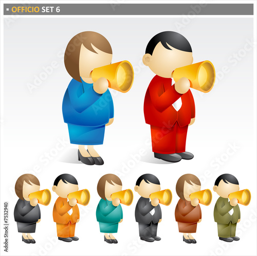 Loudspeaker people - officio icon set