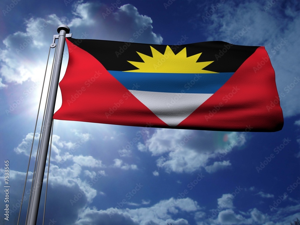 Naklejka premium Antigua and Barbuda flag