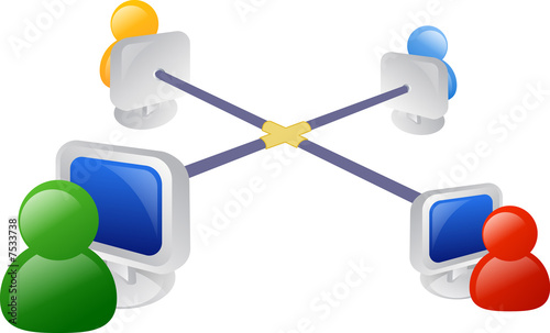 Business networking icon