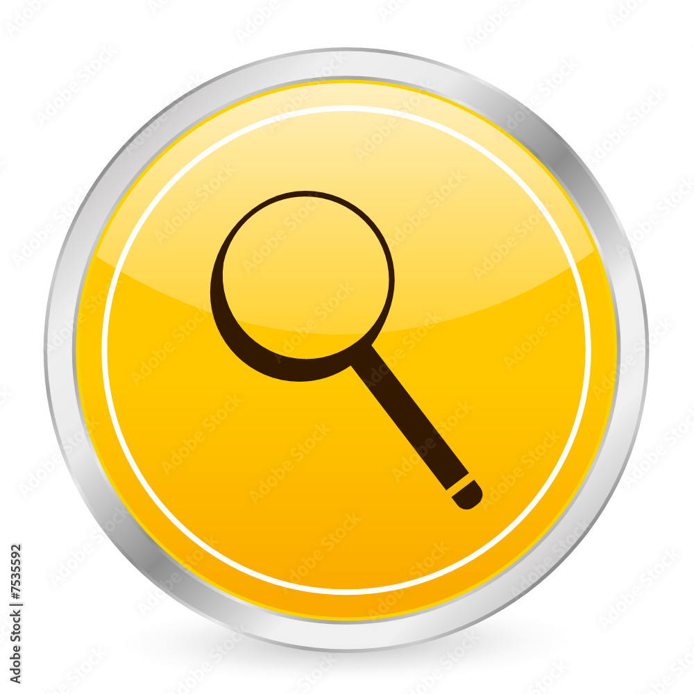magnifier yellow circle icon magnifier yellow circle icon