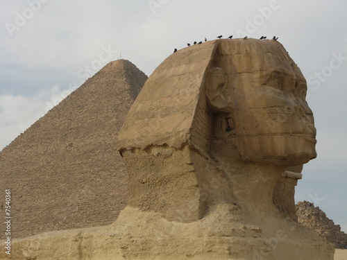 Sphinx & Cheops Pyramid, Cairo - Giza 