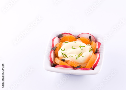 mayonnaise and carrot  