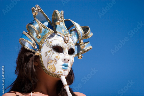 Sexy girl with carnival mask