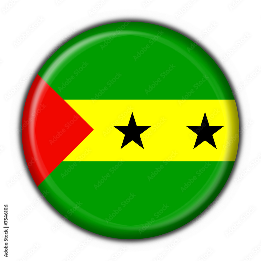 sao tome button flag round shape