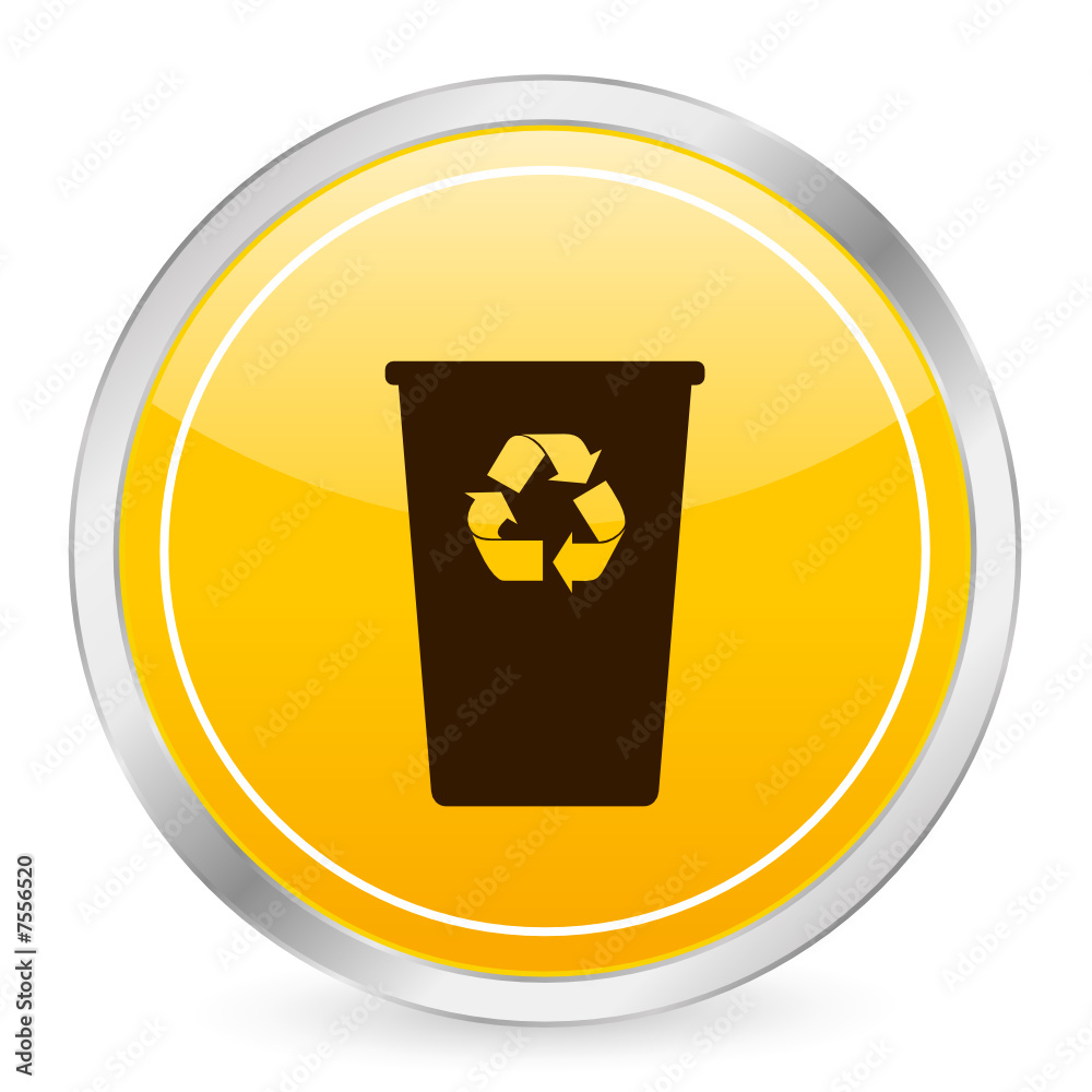 recycle bin yellow circle icon recycle bin yellow circle icon