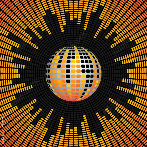 Disco Ball and Equalizer Background