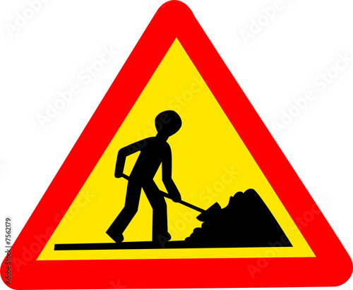 a0071 - Panneau Travaux