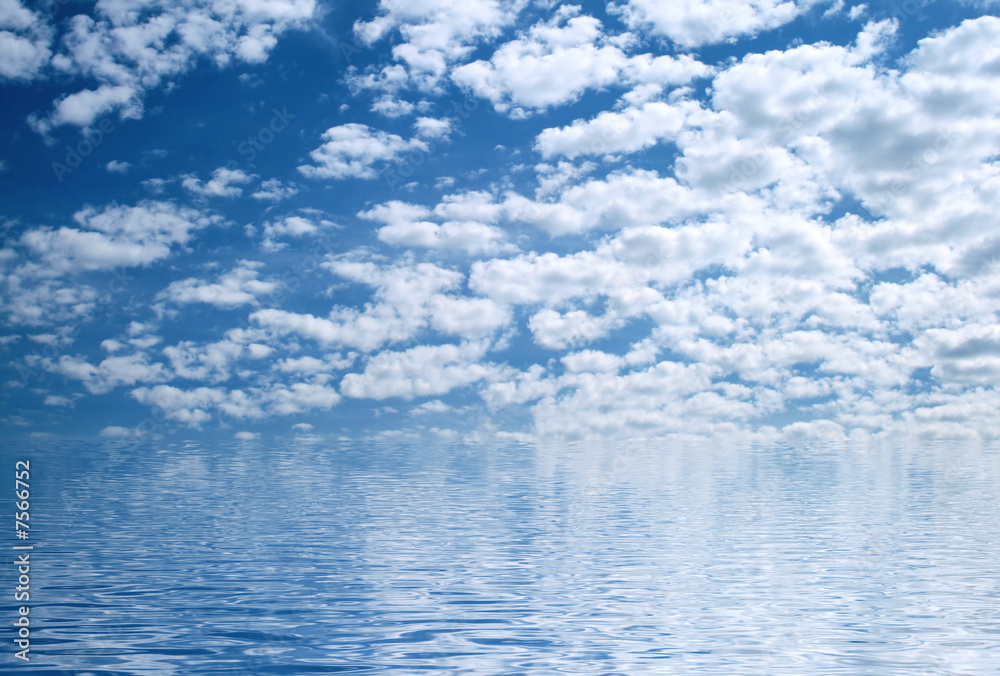 Sky and water background